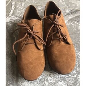 Breckelle's‎ Sandy-31 Basic Classic Lace Up Flat Oxford Shoe Brown Size8